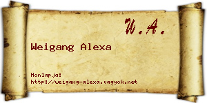 Weigang Alexa névjegykártya